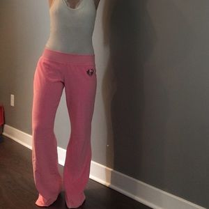 Victoria's Secret pink velour sweatpants