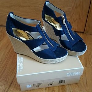 Michael Kors Navy Wedges