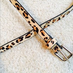 Express Leopard Print Belt - Sz Small