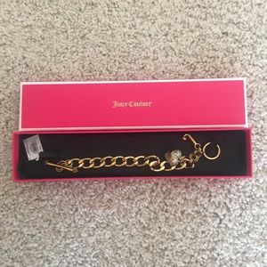 Gold tone juicy couture bracelet