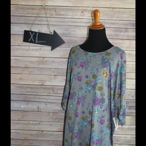 Lularoe grey floral XL Irma