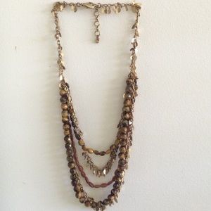 Brown and gold necklace