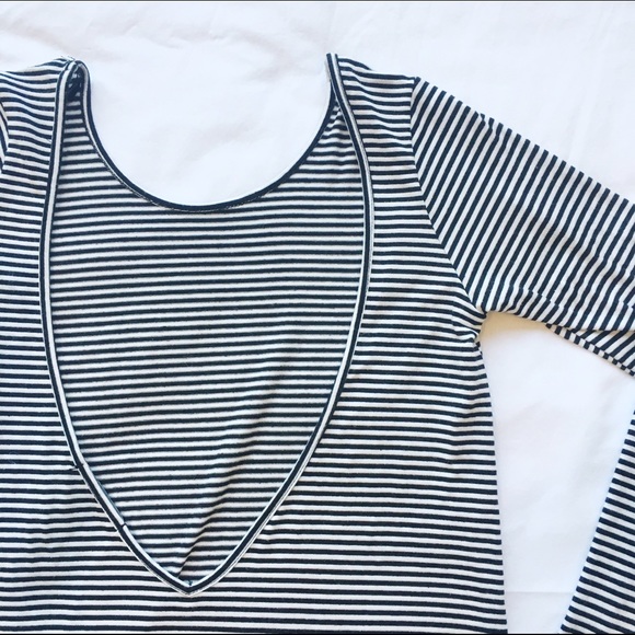 STRIPED LOW BACK TOP