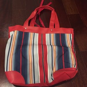 Lancôme beach tote striped