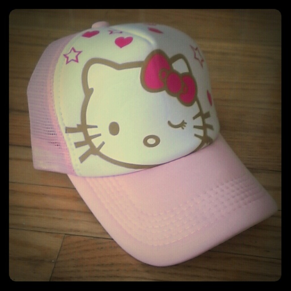 Hello kitty truckers hat - pink