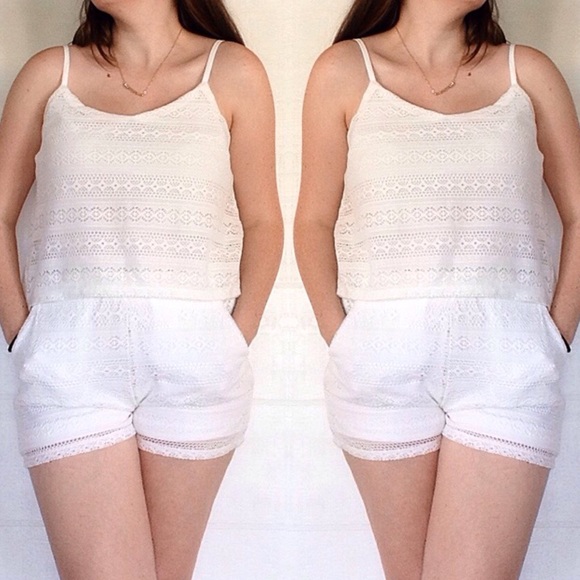 White Lace Romper