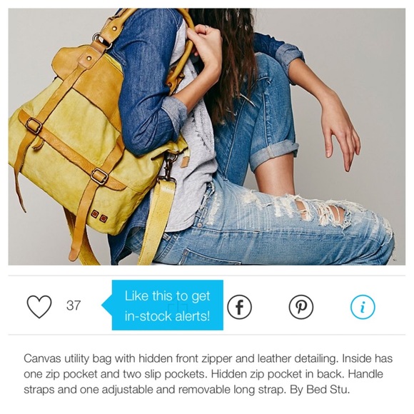 FREE PEOPLE Bag Distressed Convertible Book Tote - Picture 4 of 4