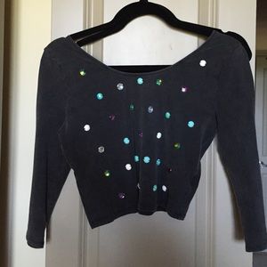 Cropped top with gems