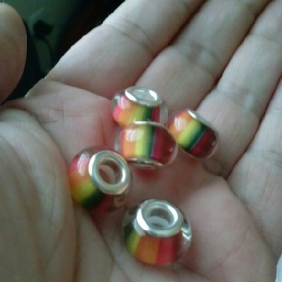 5 piece European charm bracelet beads