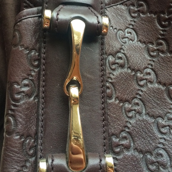 Gucci brown leather shoulder bag - Picture 3 of 4