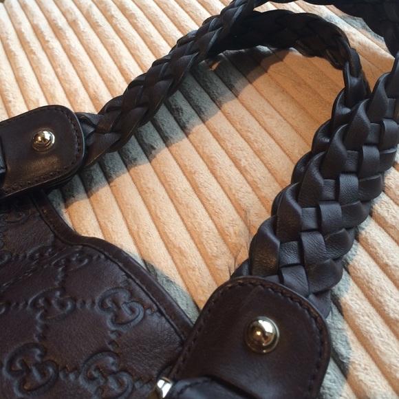 Gucci brown leather shoulder bag - Picture 4 of 4