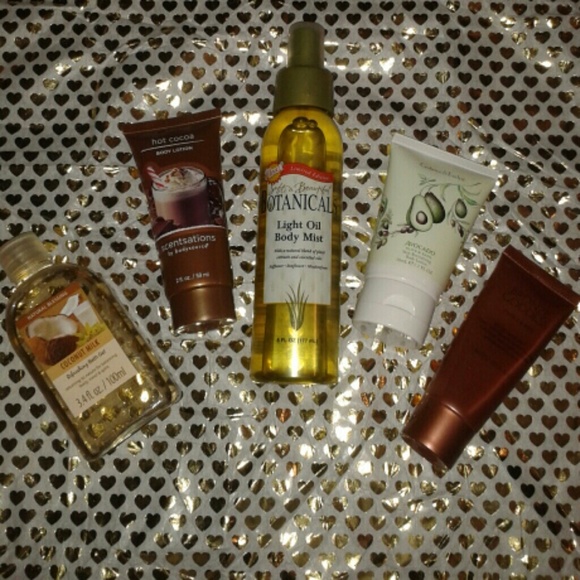 Bundle of body lotions,bath gel,oil body mist,tan