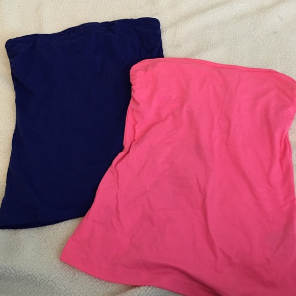 Bundle of 2 Tube Tops - Cobalt & Hot Pink
