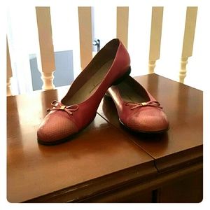 Red Salvatore Ferragamo Flats