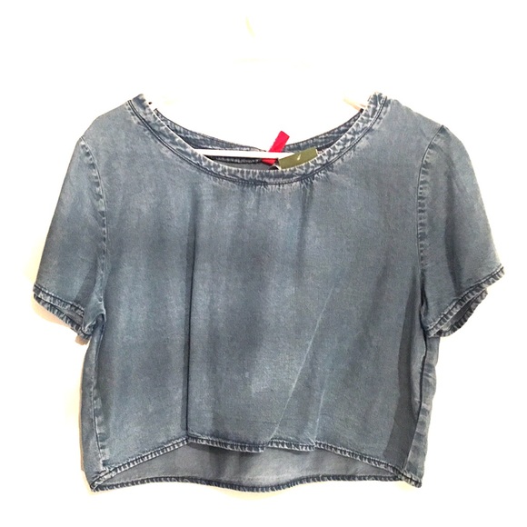Denim crop top