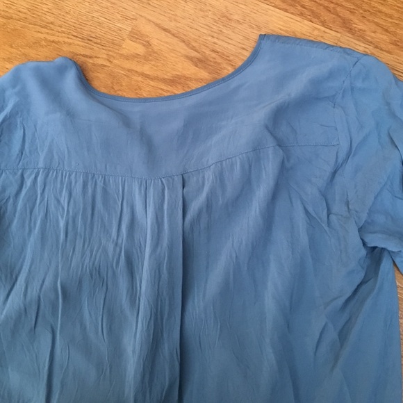 GAP Light Blue Tie-Front Blouse - Picture 3 of 3