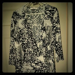 Animal Print Wrap Dress