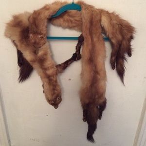 Vintage Fox Shawl with clasp