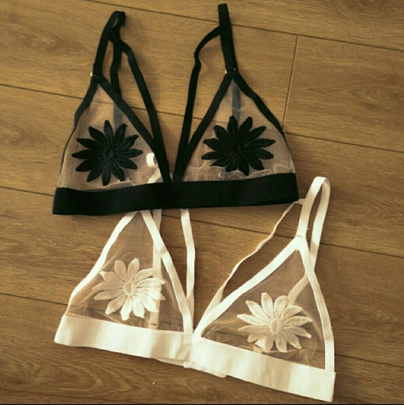 Tops - STRAPPY FLOWER BRALETTE