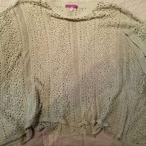 ***GIFTED****     Poncho thin knit OS fits all