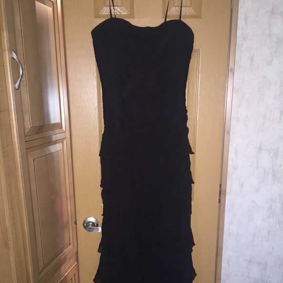 Bcbg chiffon strapless dress