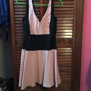 Light pink and black dress