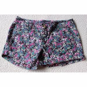 Floral American Eagle Jean Shorts
