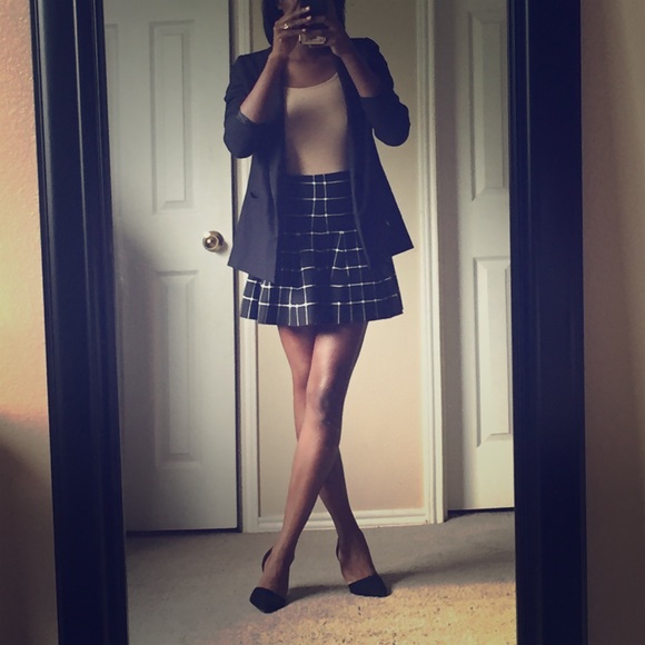 Pleated mini skirt