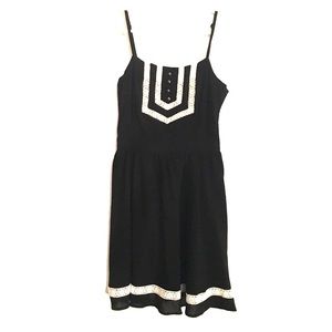 Black and cream mini dress