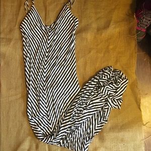 Merona black and white maxi dress