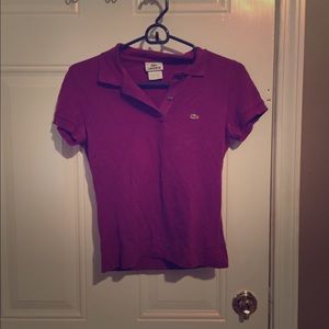 Lacoste purple women's polo size 36