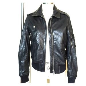 Diesel women's Leather bomber jacket