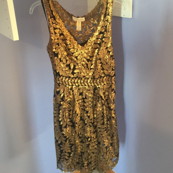 gold leaf dress