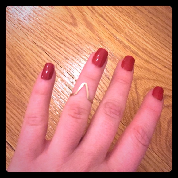 Gold midi ring