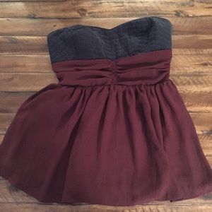 Maeve Strapless shirt from Anthropologie