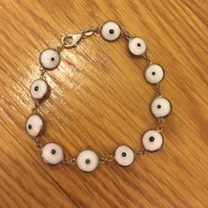 Evil eye silver bracelet