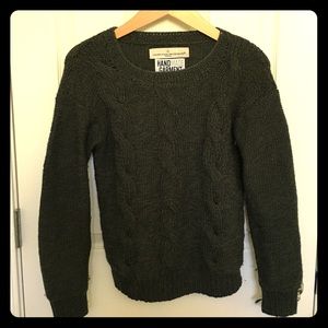 Chunky olive green sweater