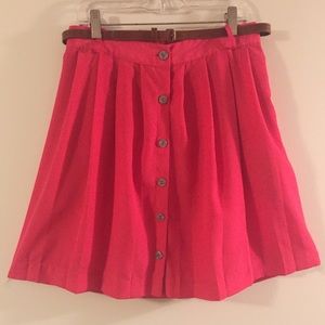 JCrew Pink Button Down Skirt