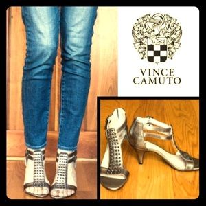 Vince Camuto 'Minter' Metallic Sandal . Size 8M