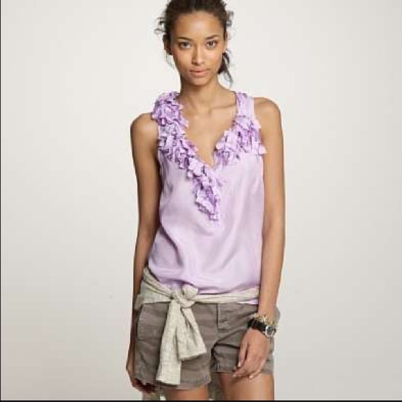 J Crew Grey Confetti Silk Blouse