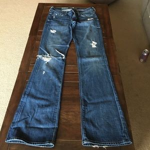7 for all mankind bootcut distressed jeans
