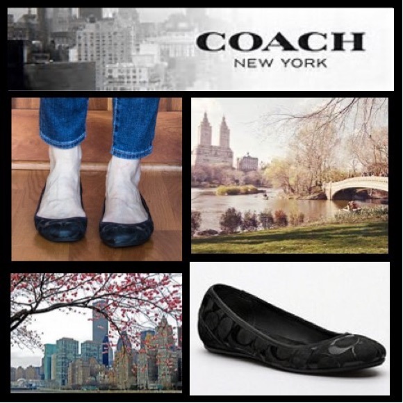 Coach Signature Aria Ballet Flats . Black Size 8.5