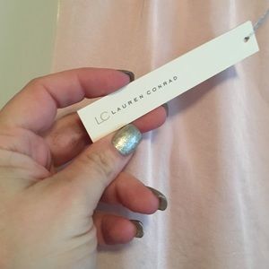 Hi-low satin light pink skirt