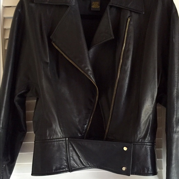 Donna Karen calf  skin jacket. Fitted.Cool sexy