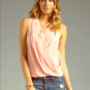 Amanda Uprichard St. Mark's blouse in blush.