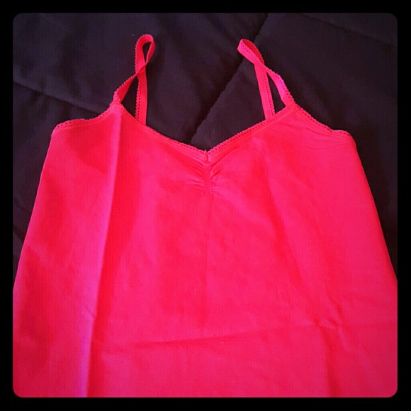 Bright pink tank top