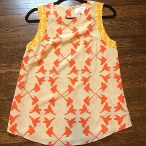 Charlotte Taylor silk hummingbird top