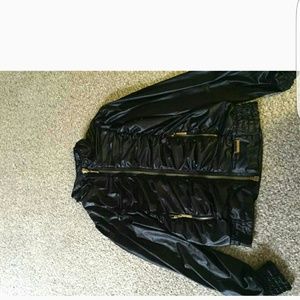 Lether black and gold jaket