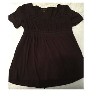 Cute tie back black top