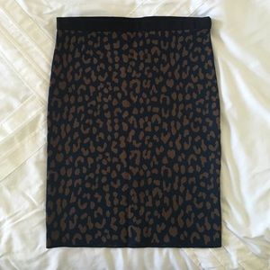 Animal Print Stretch Skirt